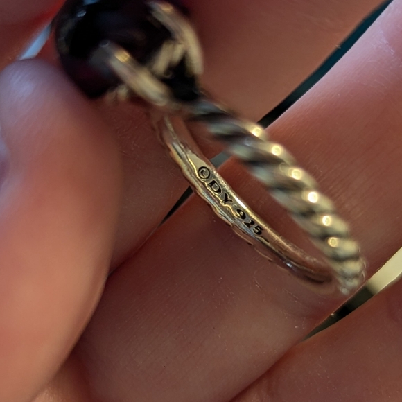 ⭐ David Yurman Sterling Silver Cable & Amethyst Ring D.Y. 925 Size 6.75 ✨ - Picture 3 of 15